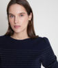 Picture of THEA BIS NAVY BLUE METALLIC STRIPED JUMPER